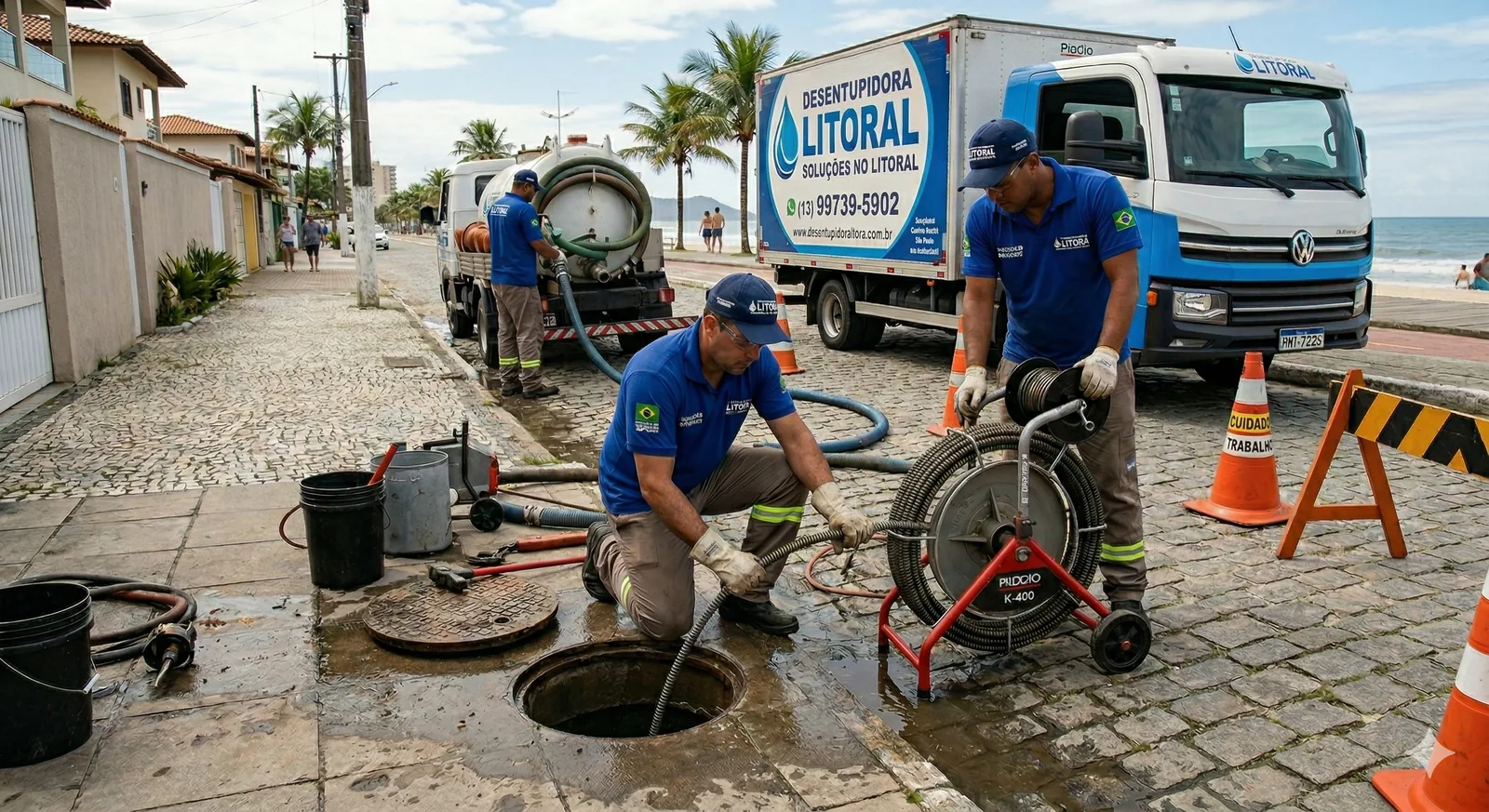Técnico de controladora de pragas com equipamento de proteção realizando dedetização profissional em imóvel residencial
